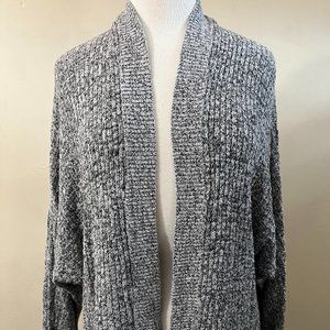 Express dolman sleeve black marled cardigan